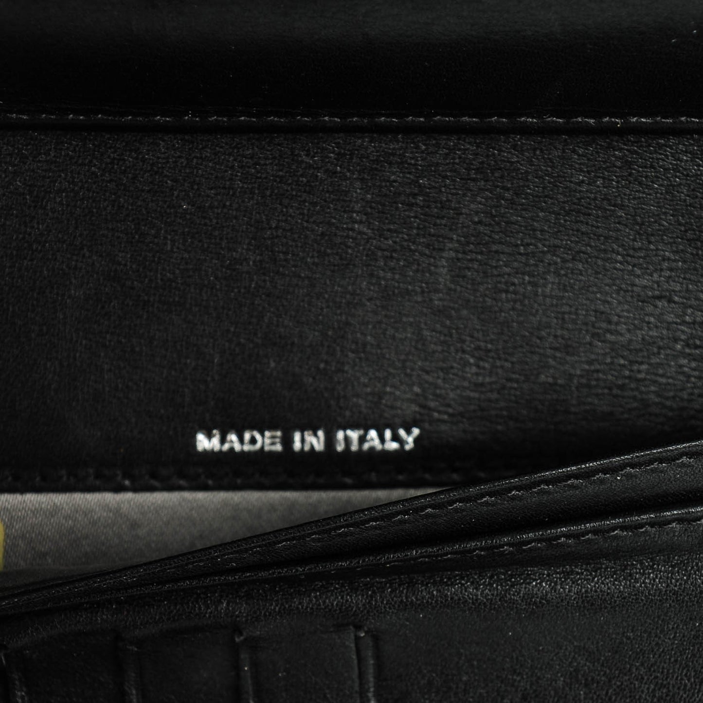 Patent Camellia Wallet Black