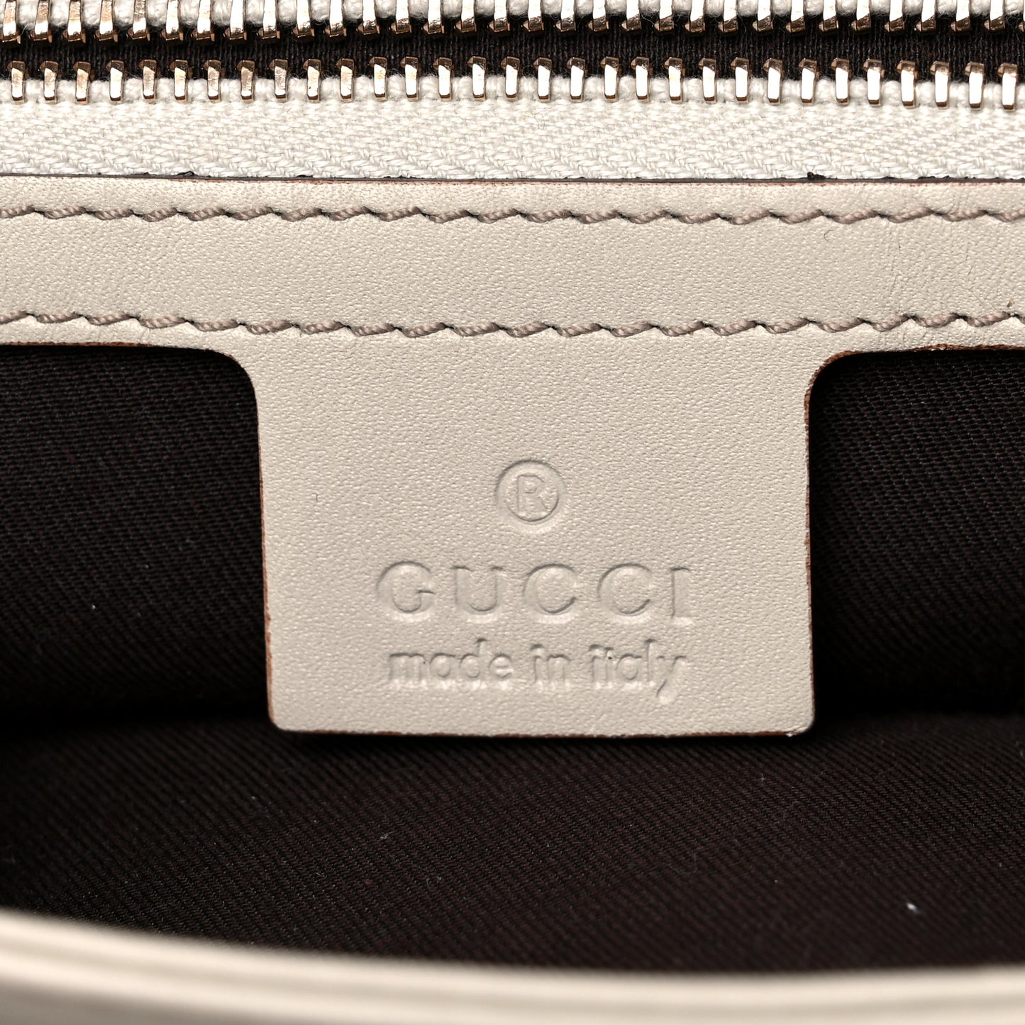Guccissima Peggy Bamboo Top Handle Bag Mystic White