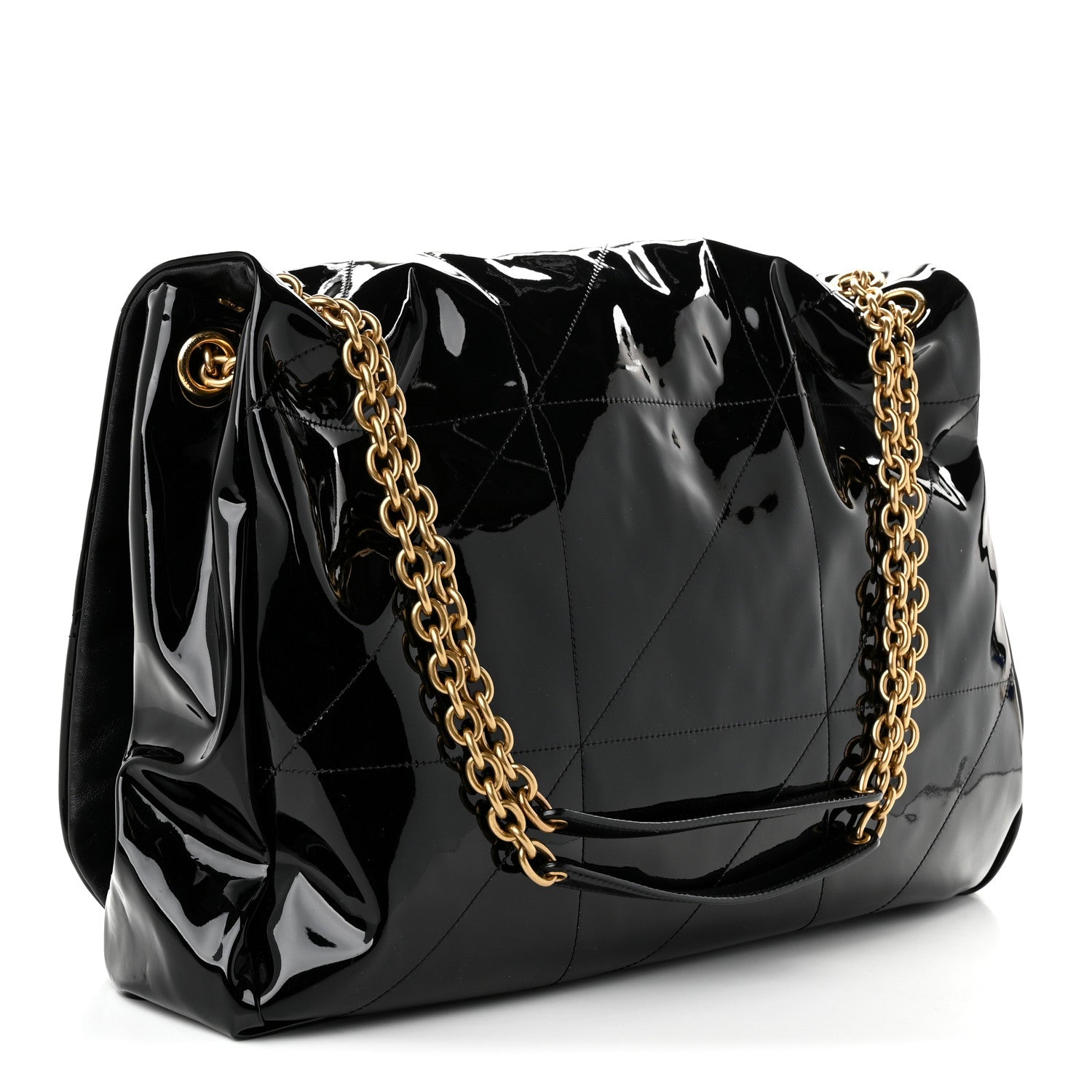 Saint Laurent Patent Matelasse Monogram Large Jamie 4.3 Black 3 of 10