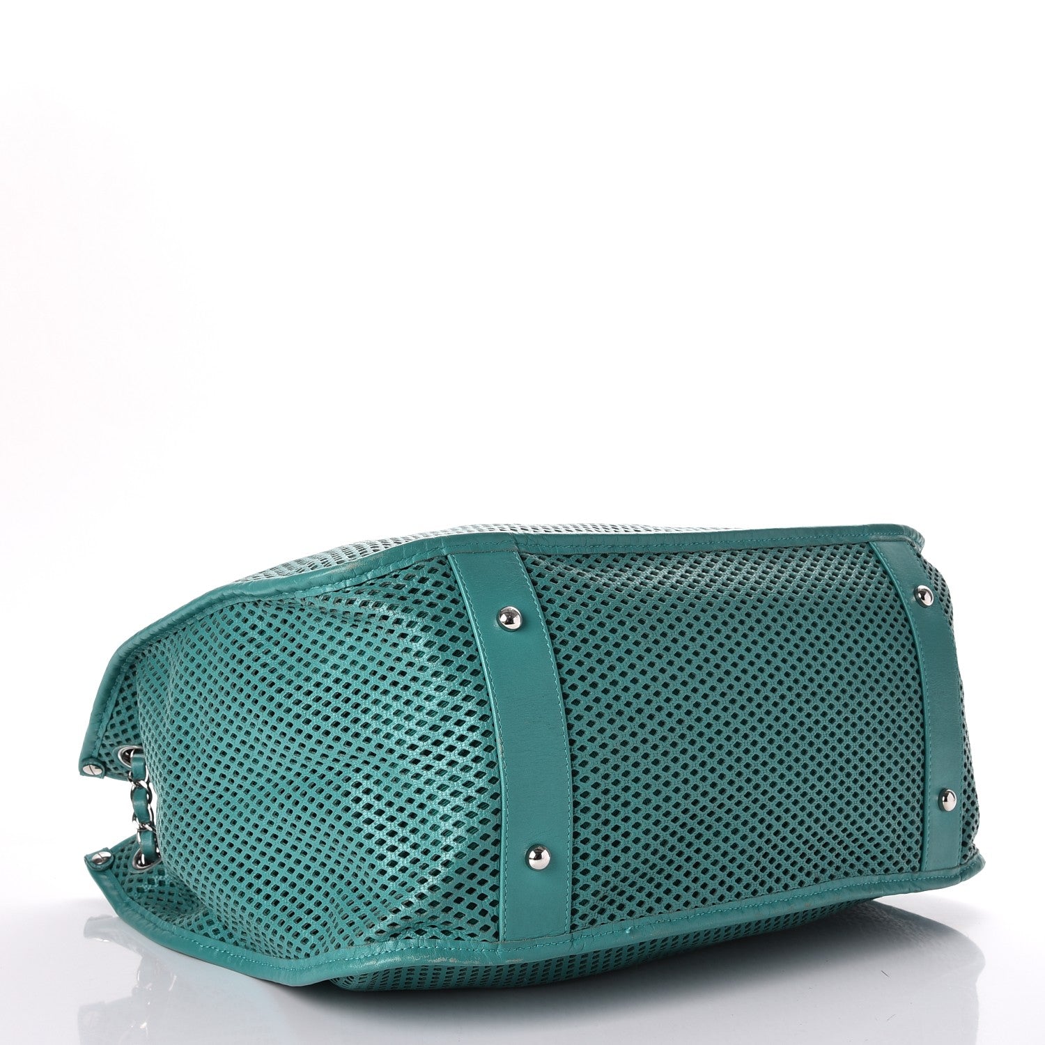 Chanel Calfskin Perforated Up In The Air Tote Green 4 of 10