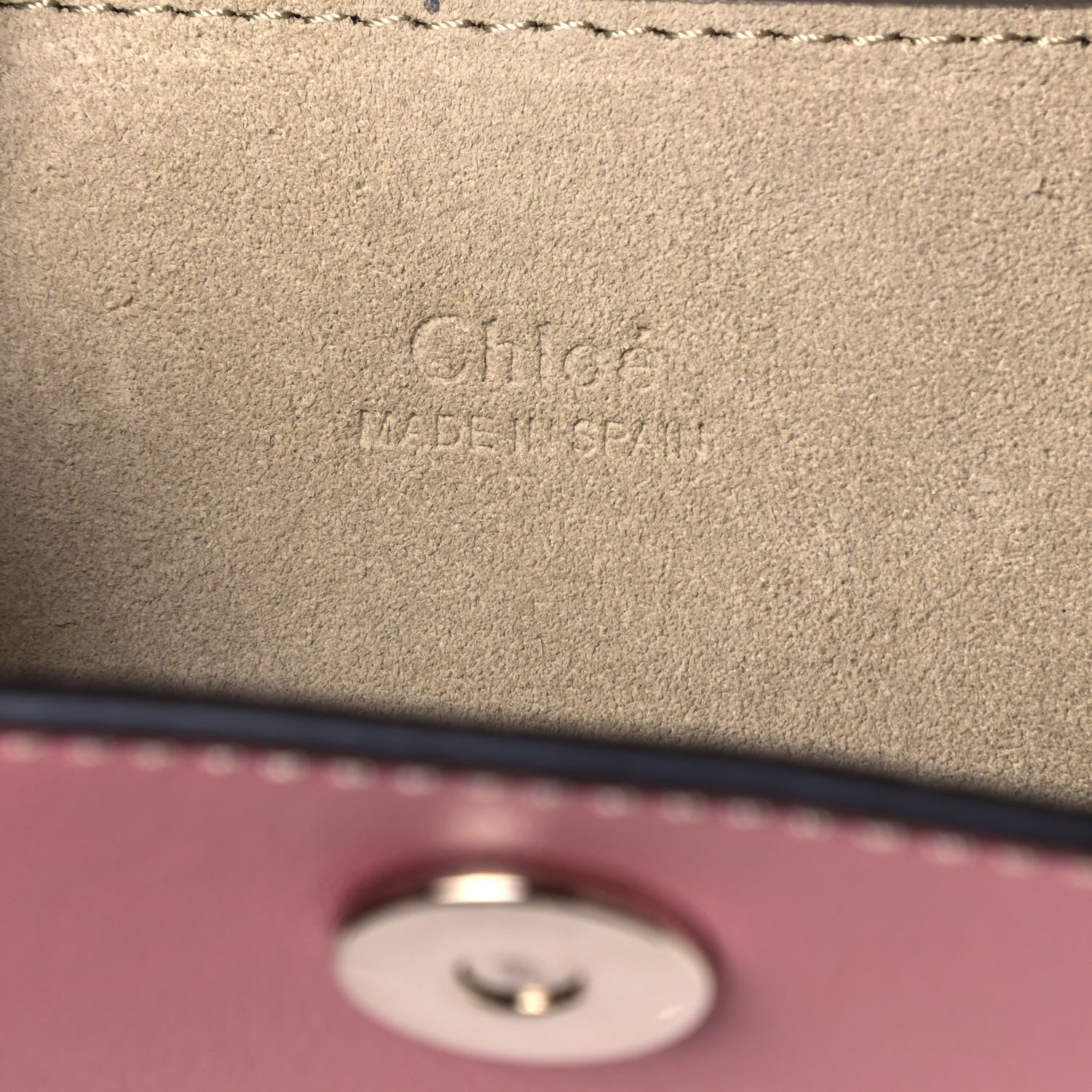 Chloe Suede Calfskin Mini Faye Bracelet Bag Washed Pink 9 of 11