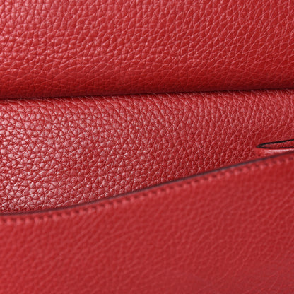 Gucci Calfskin Small GG Marmont Top Handle Bag Vulcanic Red 11 of 18