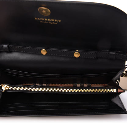 Burberry Vintage Check Henley Wallet On Chain Black 5 of 9