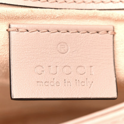 Gucci Calfskin Matelasse Super Mini GG Marmont Shoulder Bag Porcelain Rose 6 of 14