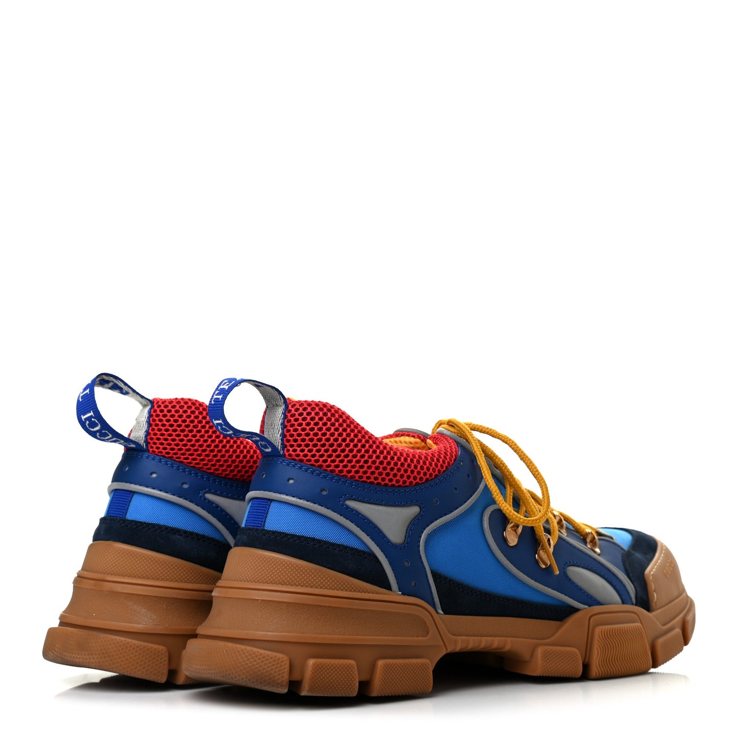 X SEGA Nylon Suede Calfskin Mens Flashtrek Sneakers 11 Bright Splash Poppy Marine Blue