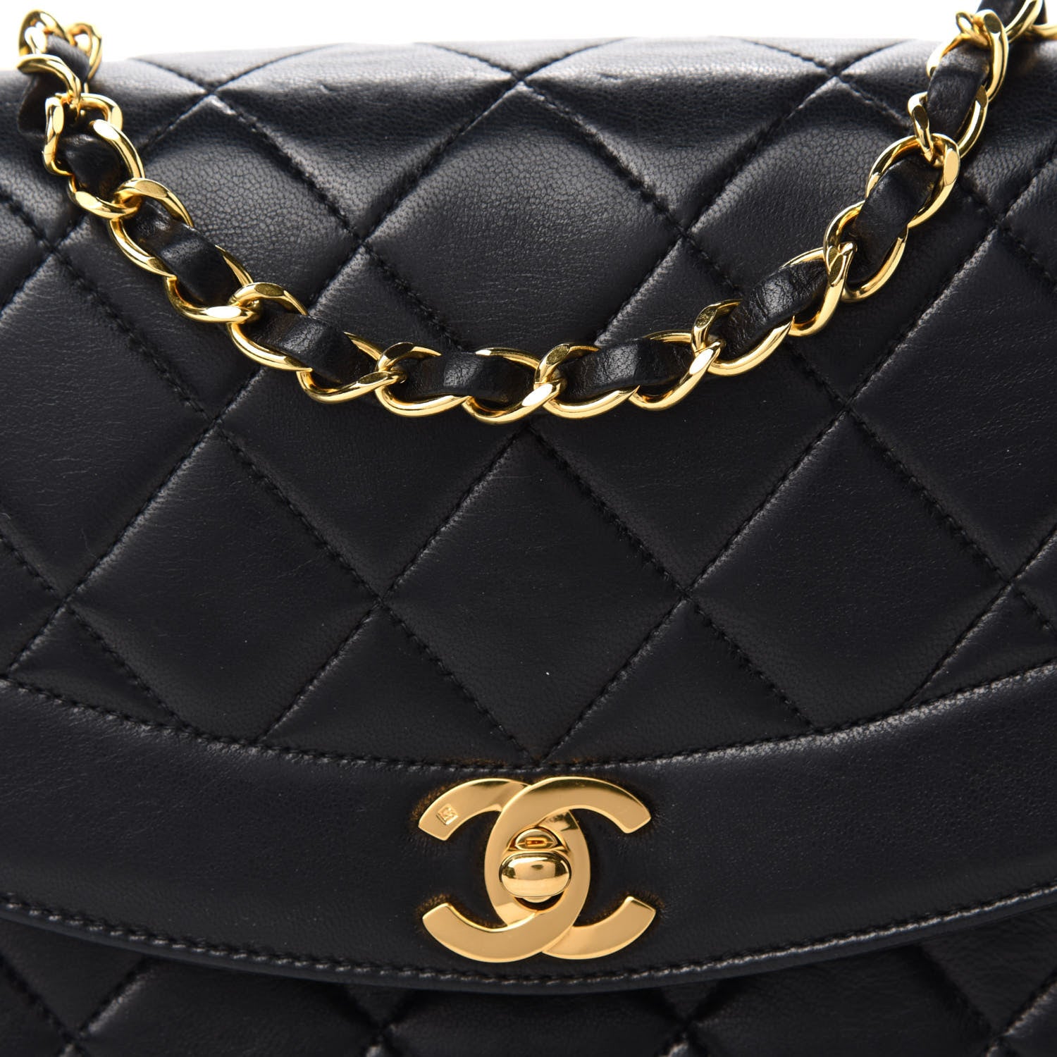 Chanel Lambskin Quilted Small Single Flap Black 13 of 14