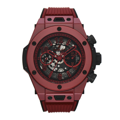 Hublot Red Ceramic Rubber 45mm Big Bang Unico "Red Magic" Limited Edition Automatic Watch Red 411.CF.8513.RX 1 of 4