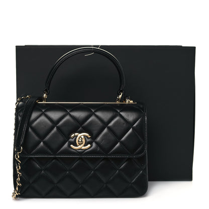Chanel Lambskin Quilted Small Trendy CC Dual Handle Flap Bag Black 15 of 15