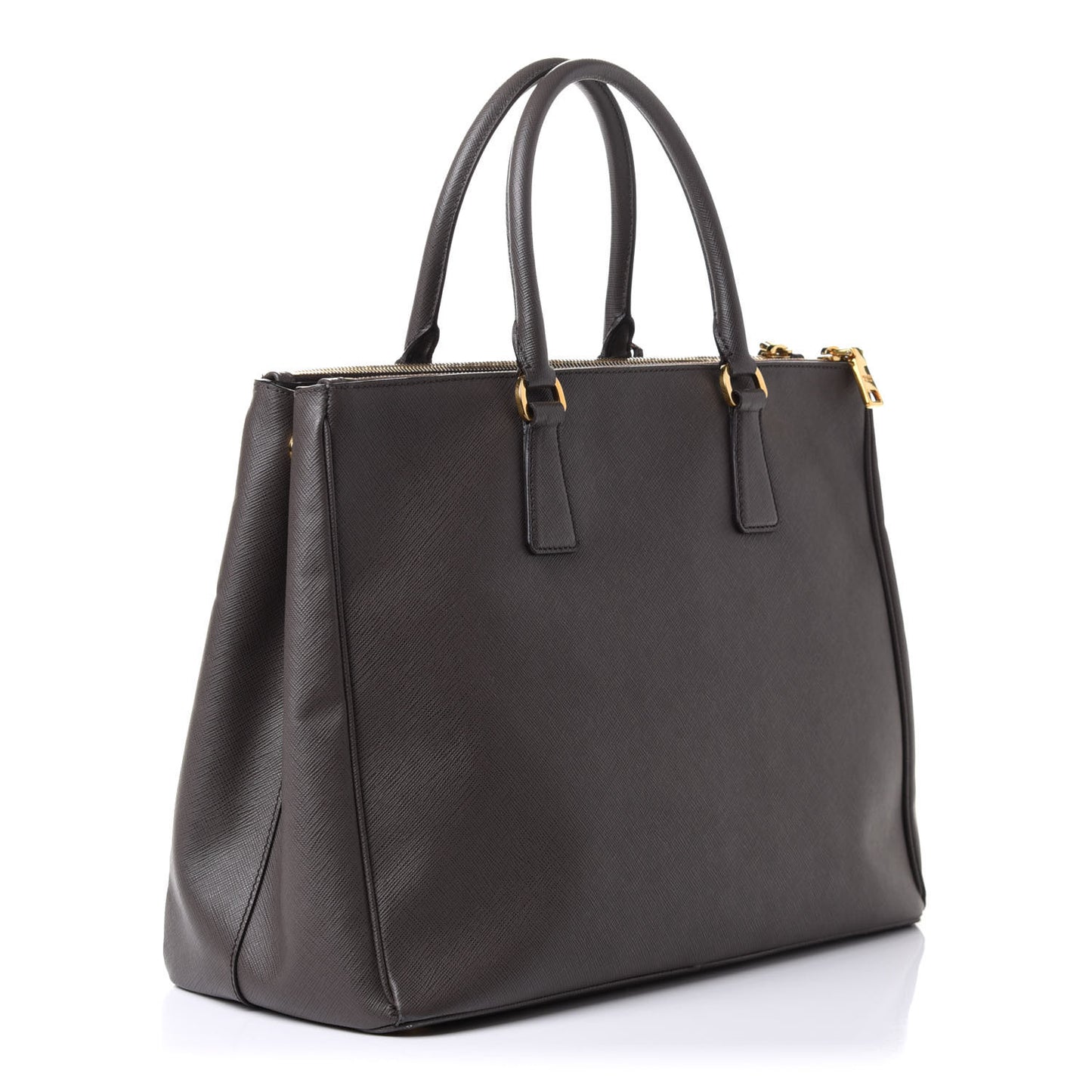 Saffiano Medium Galleria Double Zip Tote Caffe