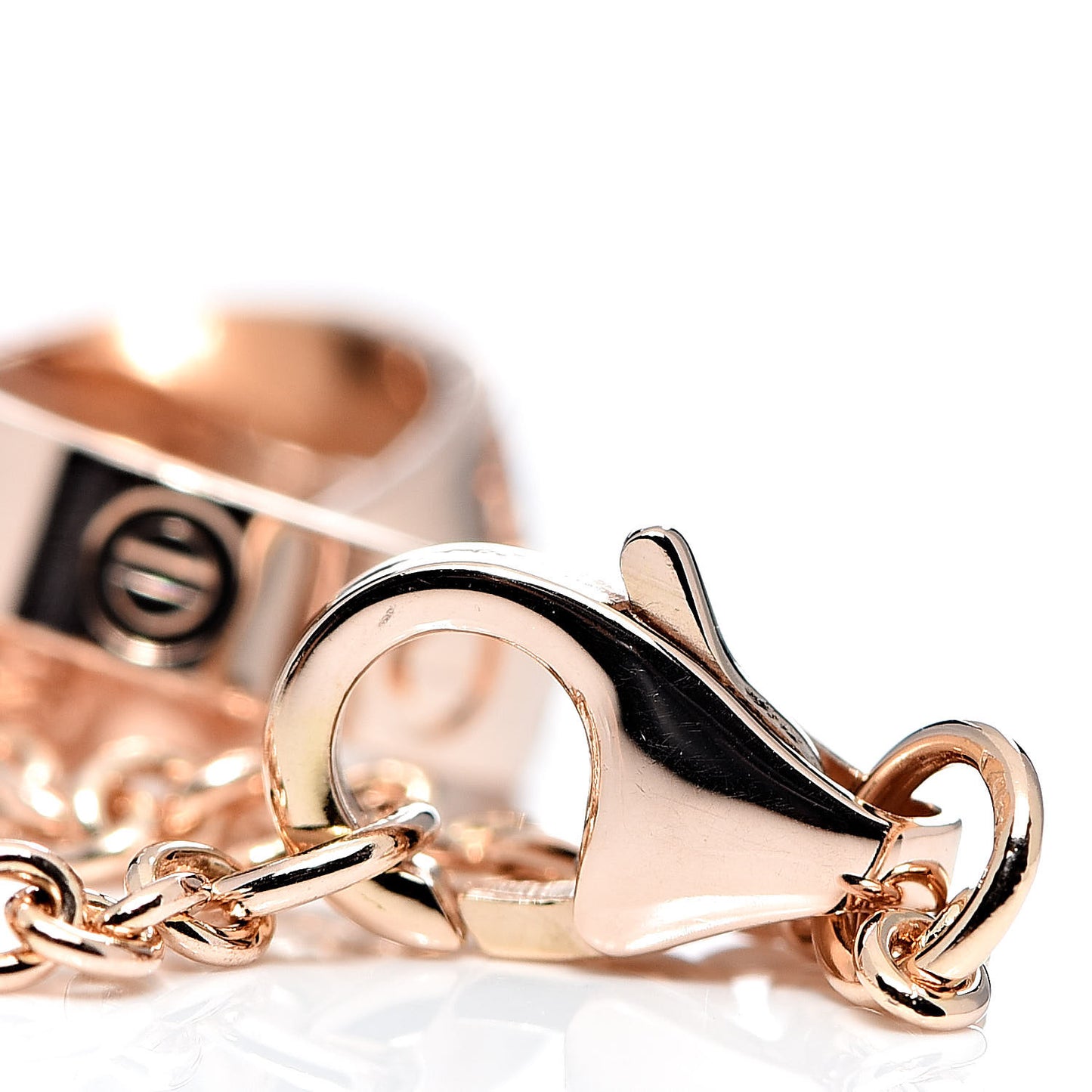 18K Pink Gold Interlocking LOVE Bracelet