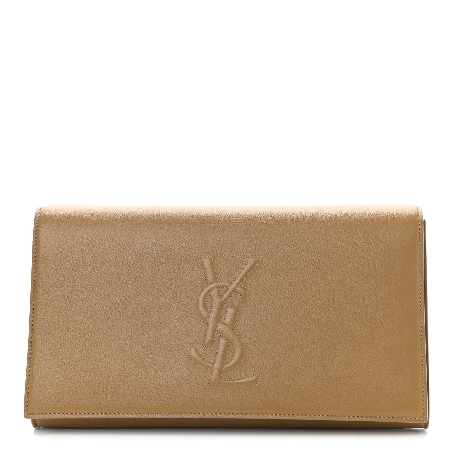 Calfskin Large Belle De Jour Clutch Beige