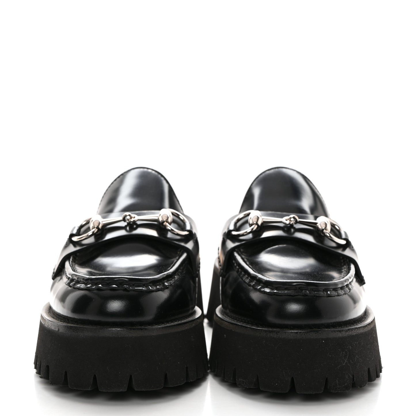 Magnum Calfskin Womens Horsebit Platform Mules 37 Black