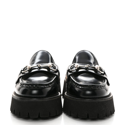Gucci Magnum Calfskin Womens Horsebit Platform Mules 37 Black 2 of 9