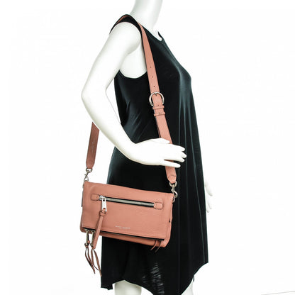 Marc Jacobs Grained Calfskin Mini Maverick Foldover Top Crossbody Pink 2 of 7