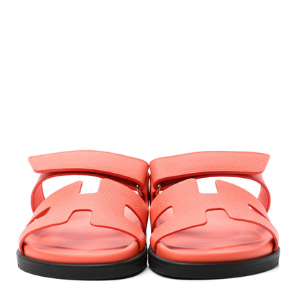 Hermes Epsom Womens Chypre Sandals 38 Rose Sorbet 2 of 8