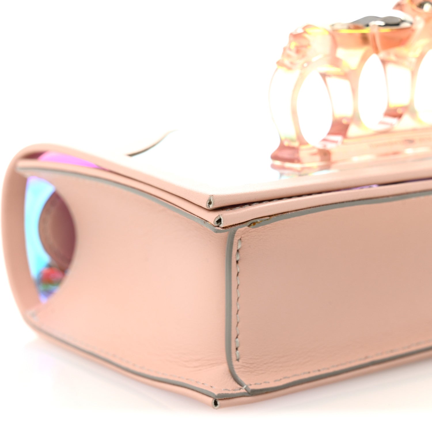 Alexander McQueen Iridescent PVC Calfskin Mini Knuckle Crossbody
