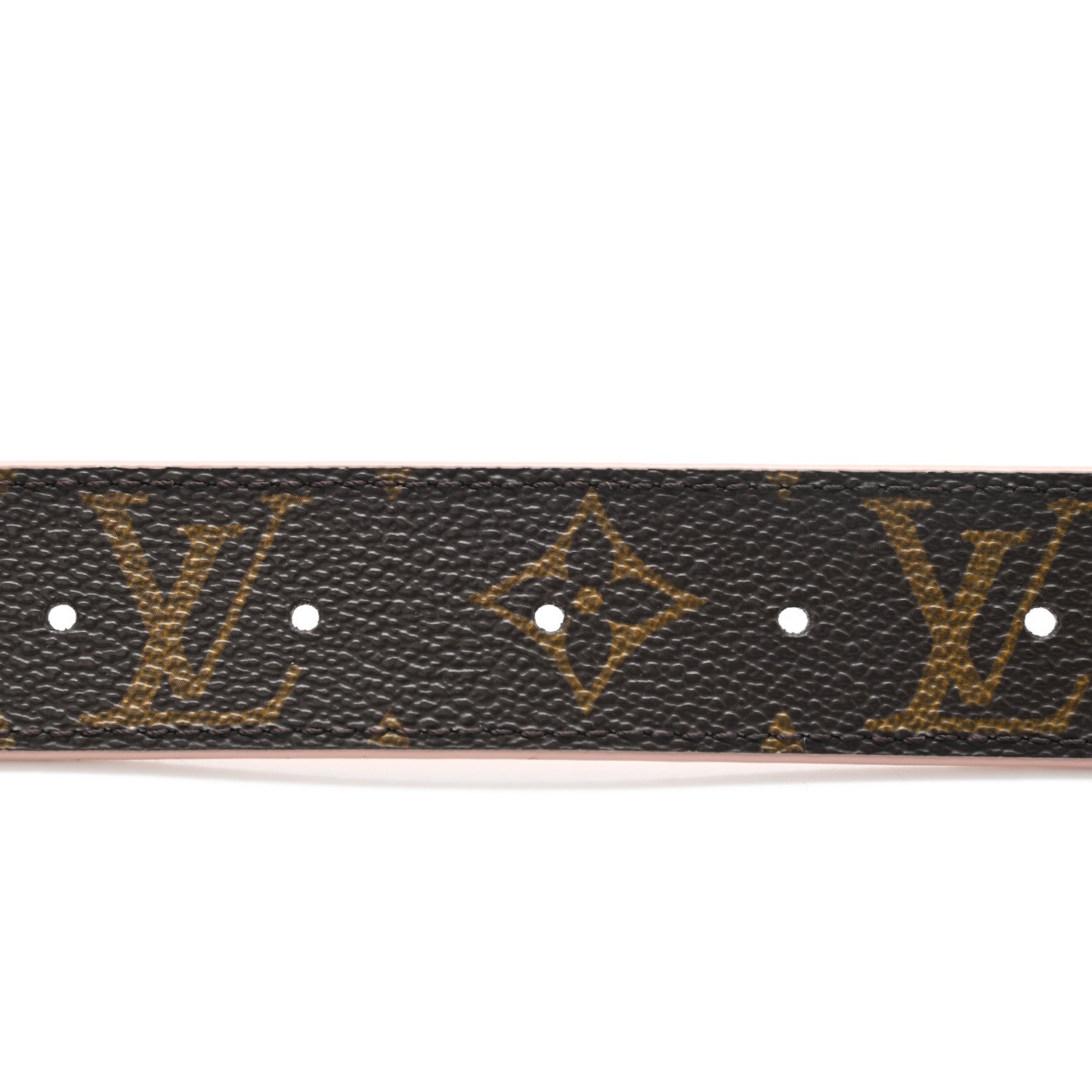 Louis Vuitton Calfskin Monogram 30mm LV Initiales Reversible Belt 84 34 Rose Ballerine 3 of 5
