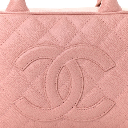 Chanel Caviar Quilted Small Bowler Pink 8 of 12