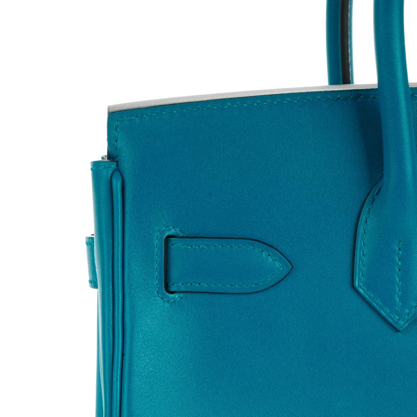 Tadelakt Birkin 30 Bleu Izmir