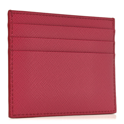 Prada Saffiano Triangle Card Holder Bruyere 3 of 7