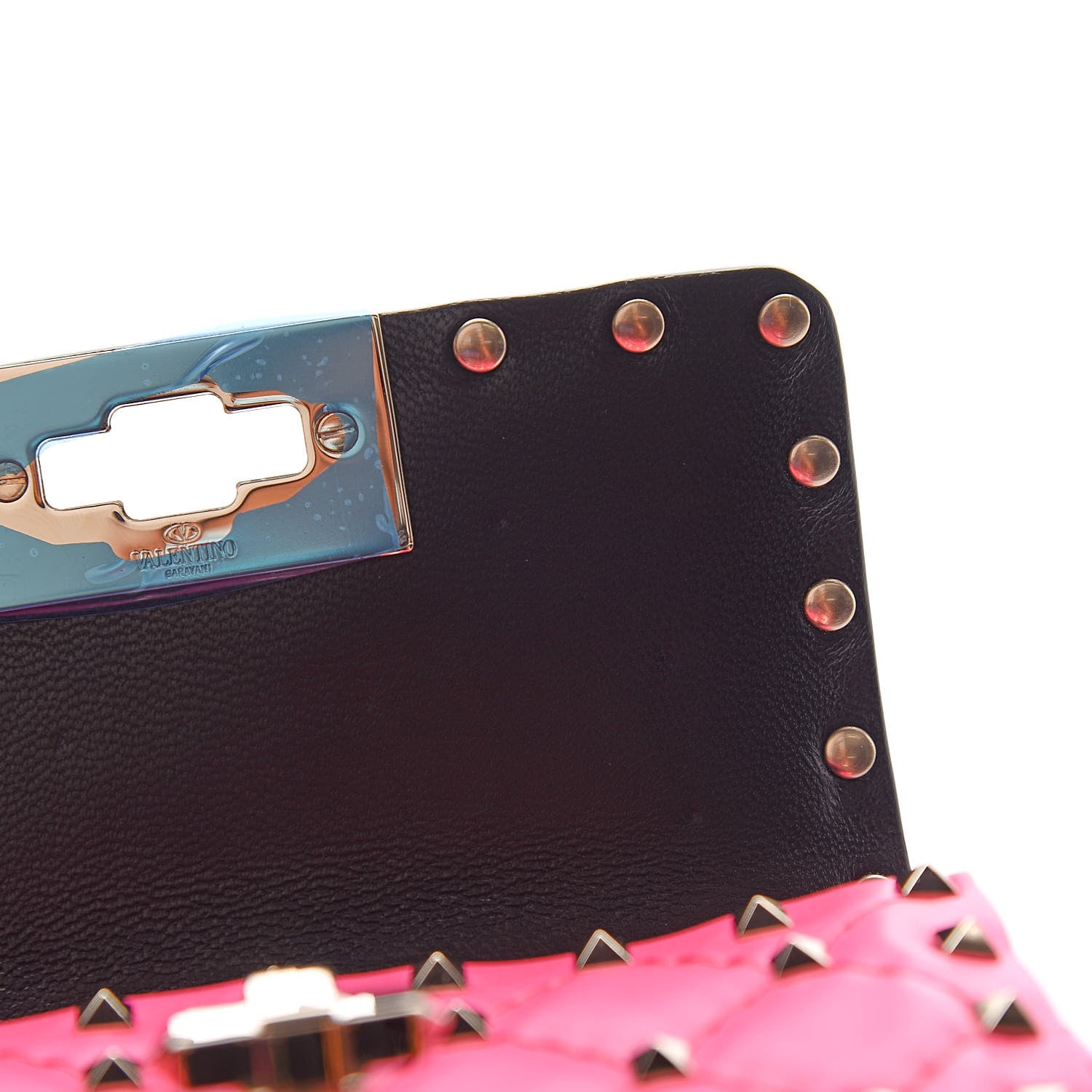 Valentino Garavani Calfskin Micro Rockstud Spike Shoulder Bag Azalea 7 of 11