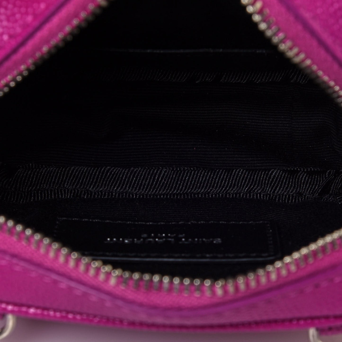Grain De Poudre Matelasse Monogram Baby Lou Camera Bag Electric Fuxia