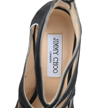 Jimmy Choo Suede Legend Sandal 37 Black 6 of 9