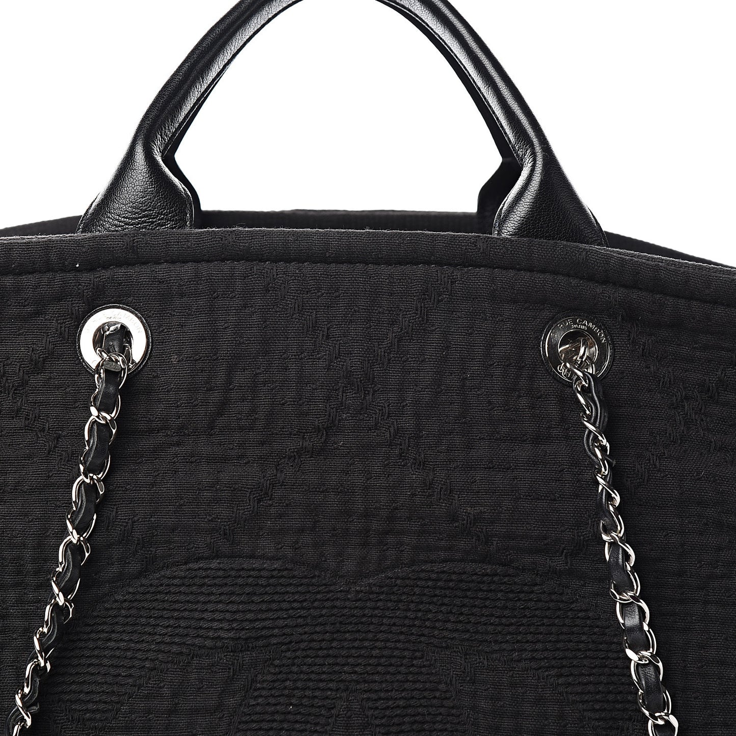 Canvas Extra Large Double Face Shopping Tote Black