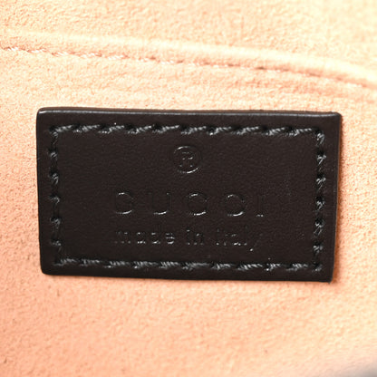Gucci Calfskin Matelasse Mini GG Marmont Chain Shoulder Bag Black 6 of 11