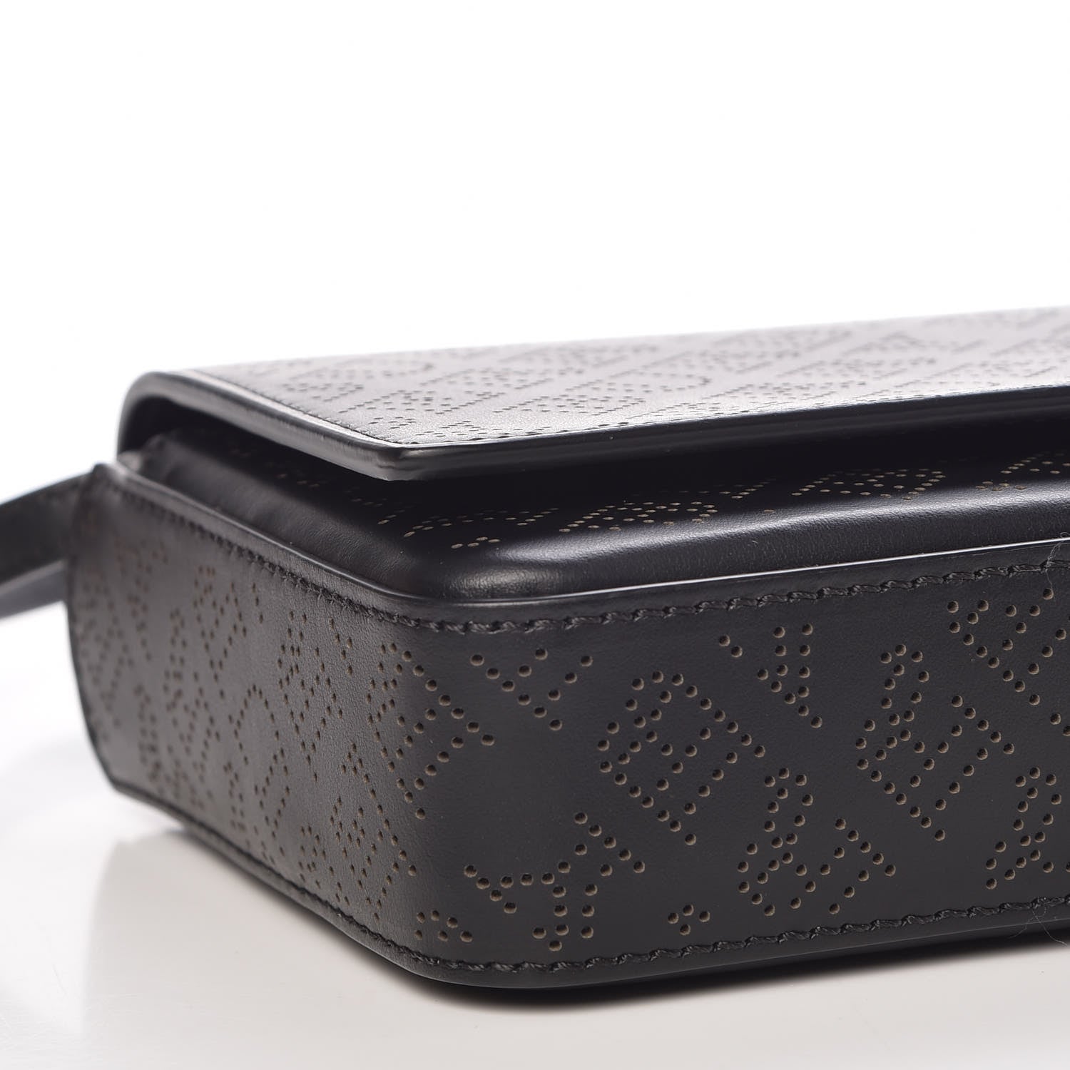 Burberry Calfskin Perforated Logo Hampshire Crossbody Black 6 of 11
