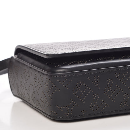 Burberry Calfskin Perforated Logo Hampshire Crossbody Black 6 of 11