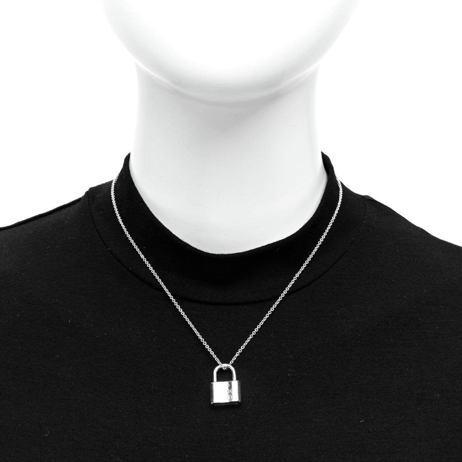 Tiffany Sterling Silver 1837 Lock Charm Pendant Necklace 2 of 5
