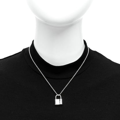 Tiffany Sterling Silver 1837 Lock Charm Pendant Necklace 2 of 5