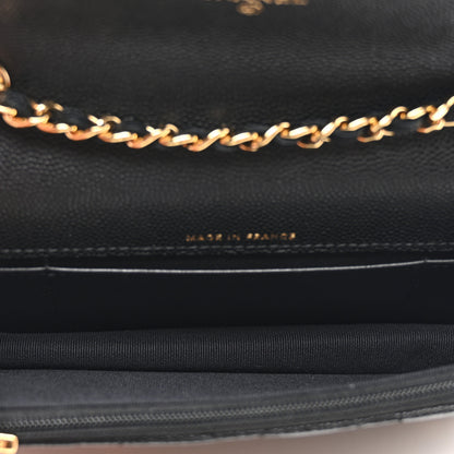 Chanel Caviar Quilted Enamel Coco Casino Flap Phone Holder With Chain Black 5 of 11