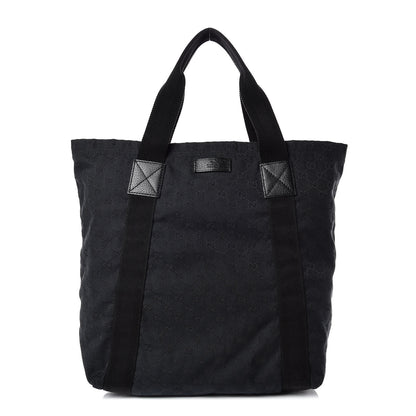 Gucci GG Monogram Medium Web Handle Vertical Tote Black 1 of 9