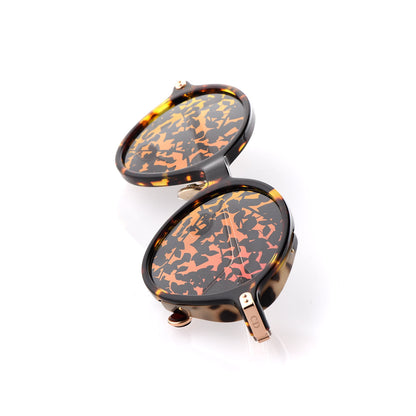 Christian Dior Acetate Leaf Print Umbrage Round Sunglasses Pink Foliage 8 of 9