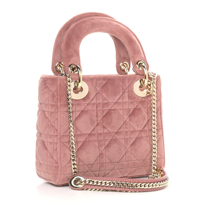 Christian Dior Velvet Mini Lady Dior Pink 3 of 9