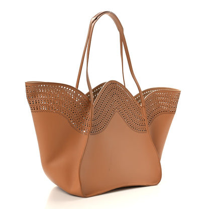 Alaia Calfskin Vienne Lili 24 Tote Brun Dore 4 of 12