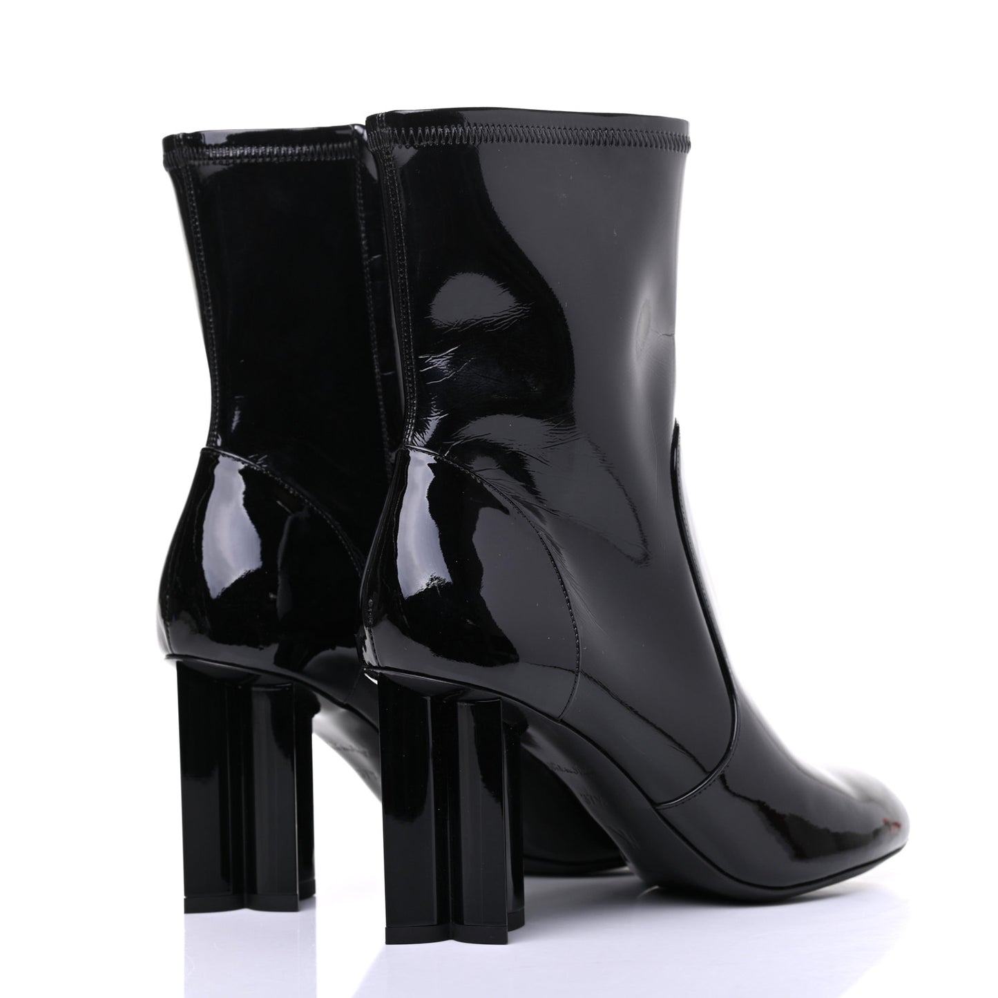 Patent Silhouette Ankle Boots 37.5 Black