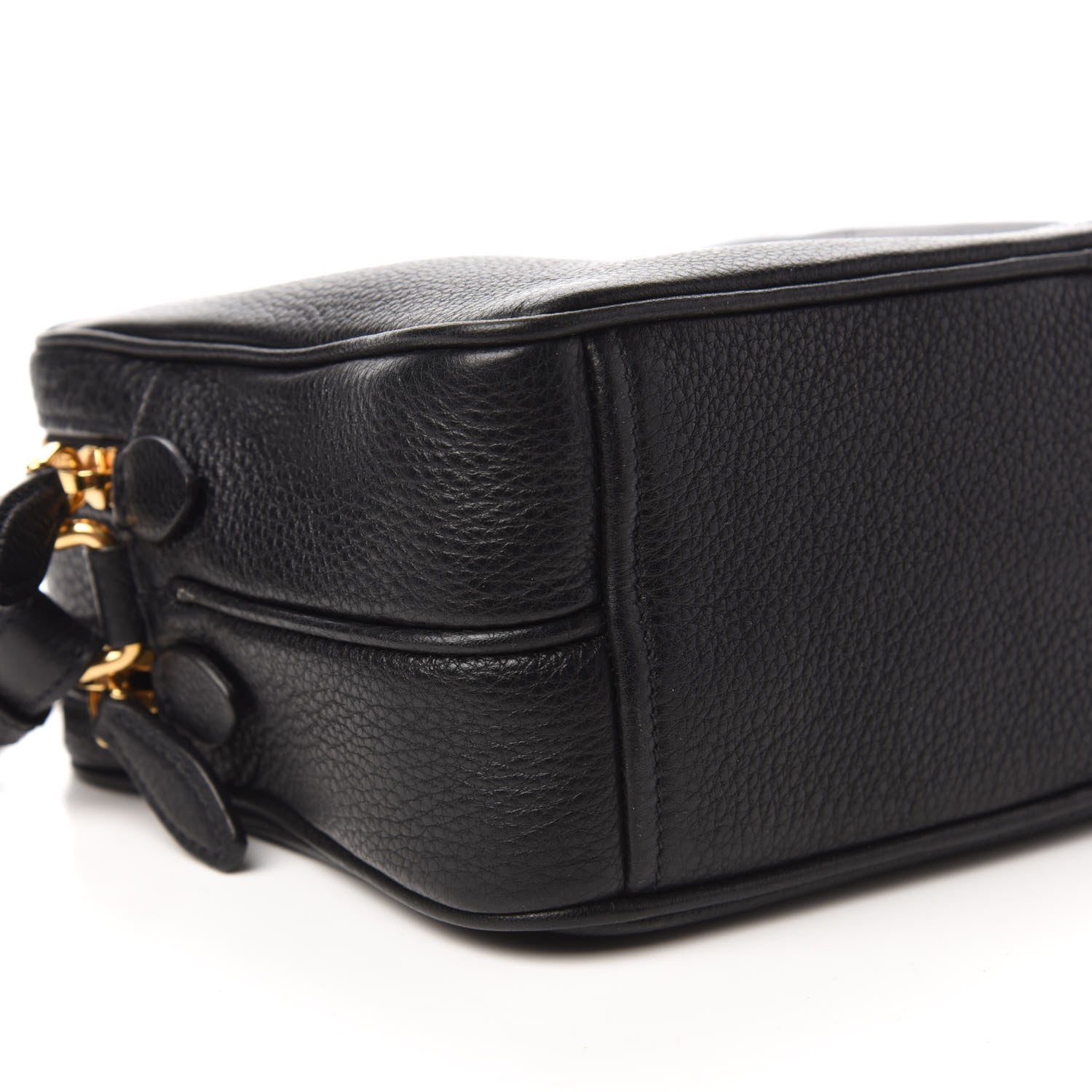Prada Vitello Daino Medium Double Zip Shoulder Bag Black 6 of 9