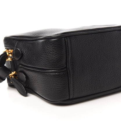 Prada Vitello Daino Medium Double Zip Shoulder Bag Black 6 of 9