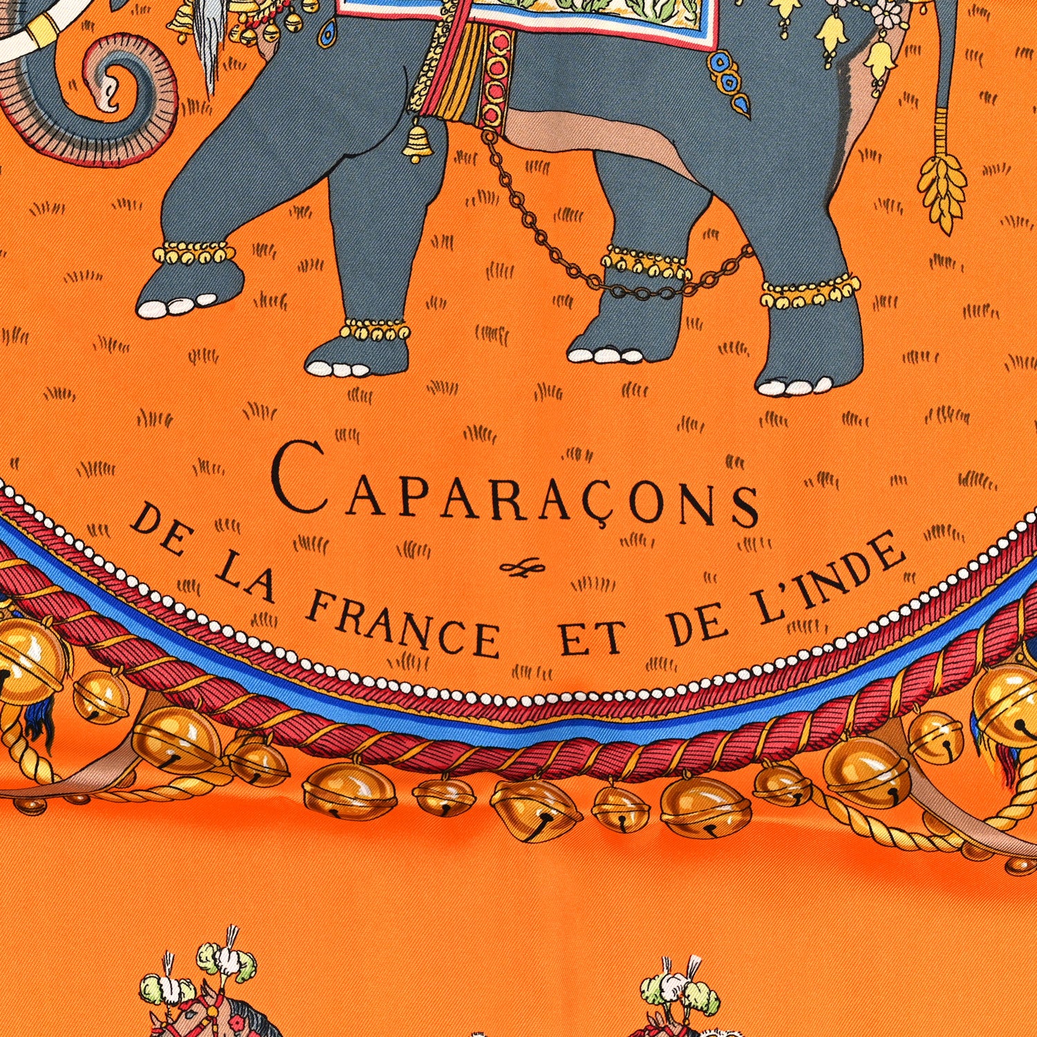 Hermes Silk Caparacons De La France Et De L'inde Shawl 90 4 of 4