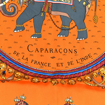 Hermes Silk Caparacons De La France Et De L'inde Shawl 90 4 of 4