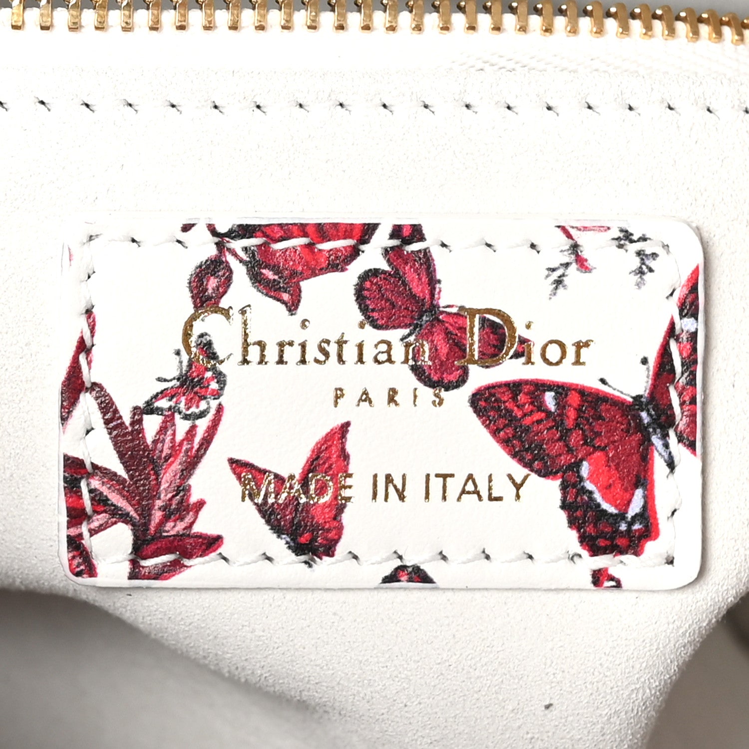 Christian Dior Calfskin Le Coeur Des Papillons Small My ABCDior Lady Dior White Multicolor 7 of 10