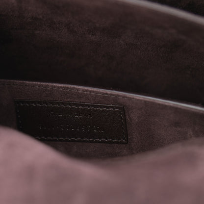 Saint Laurent Calfskin Medium Monogram Sunset Shoulder Bag With Braided Strap Natural Brown 7 of 13