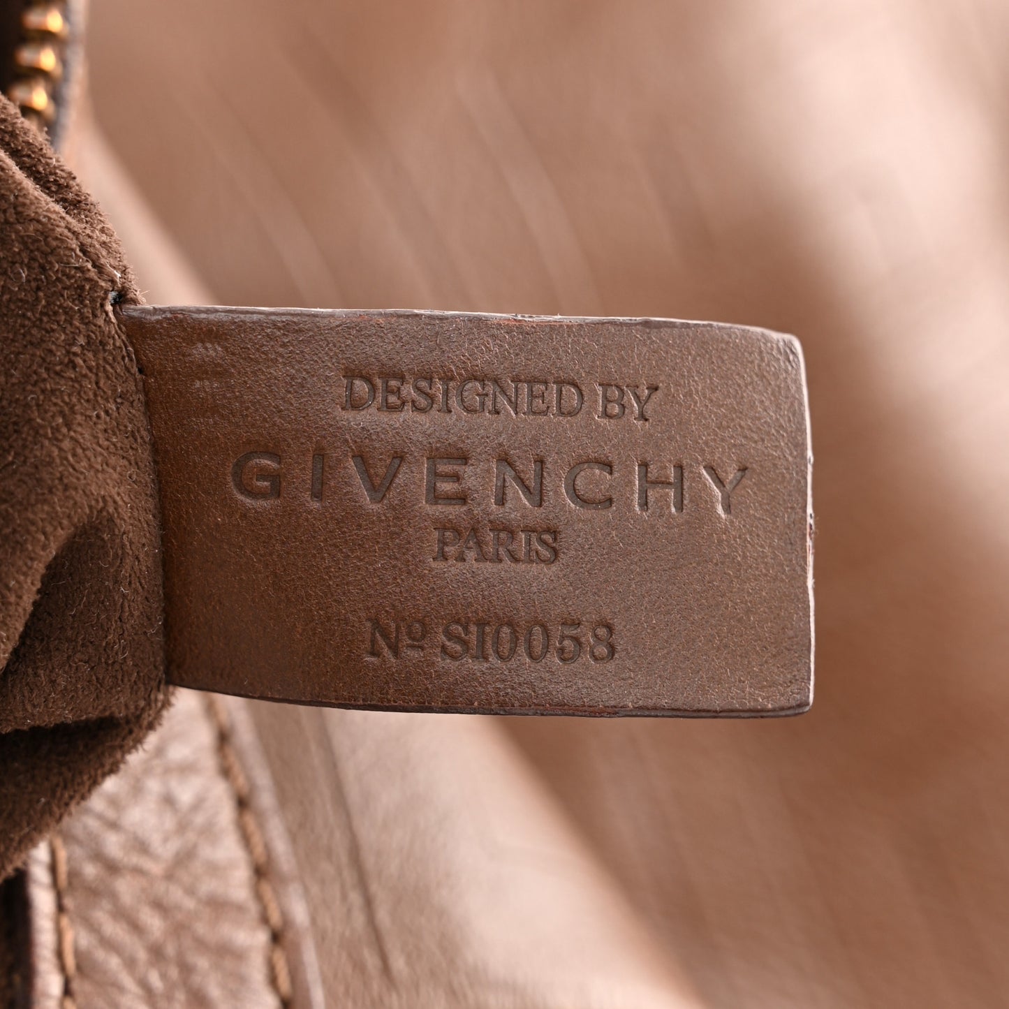 Calfskin Embossed Hobo Brown
