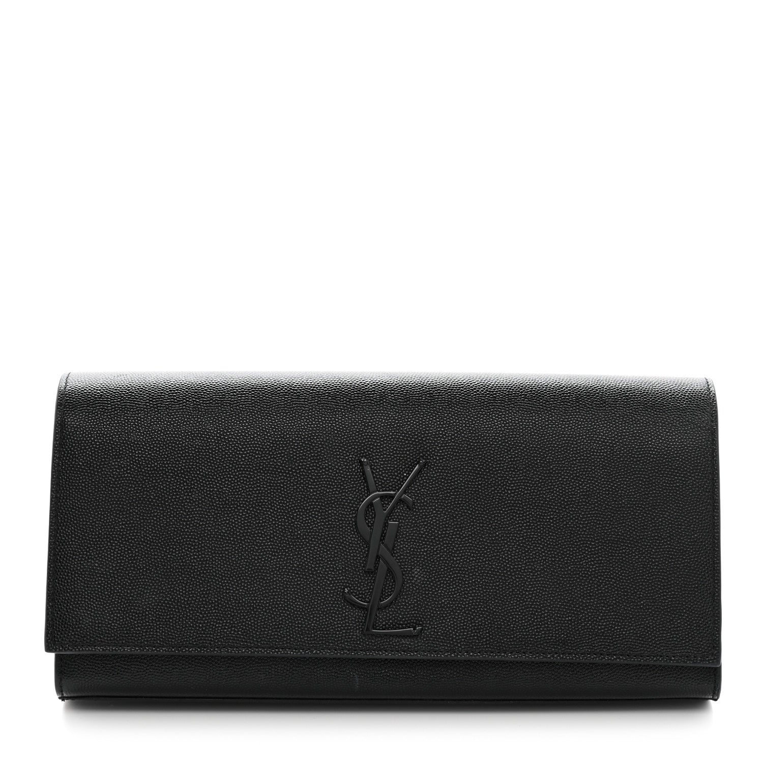 Saint Laurent Grain De Poudre Monogram Cassandre Clutch Black 1 of 13