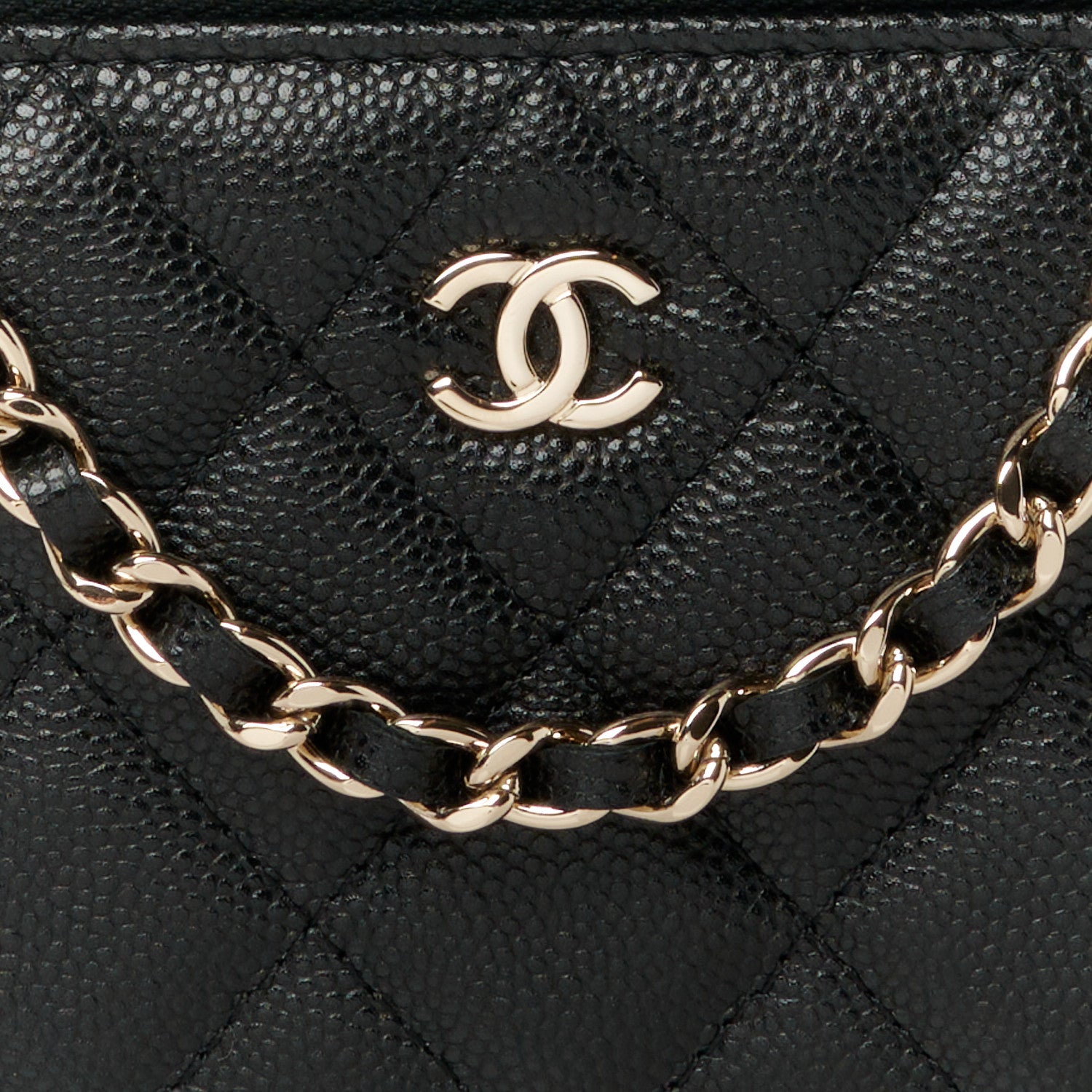 Chanel Caviar Quilted Small Vanity Case With Chain Black 8 of 12
