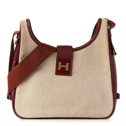 Hermes Toile Sako 32 Natural Rouge H 1 of 22