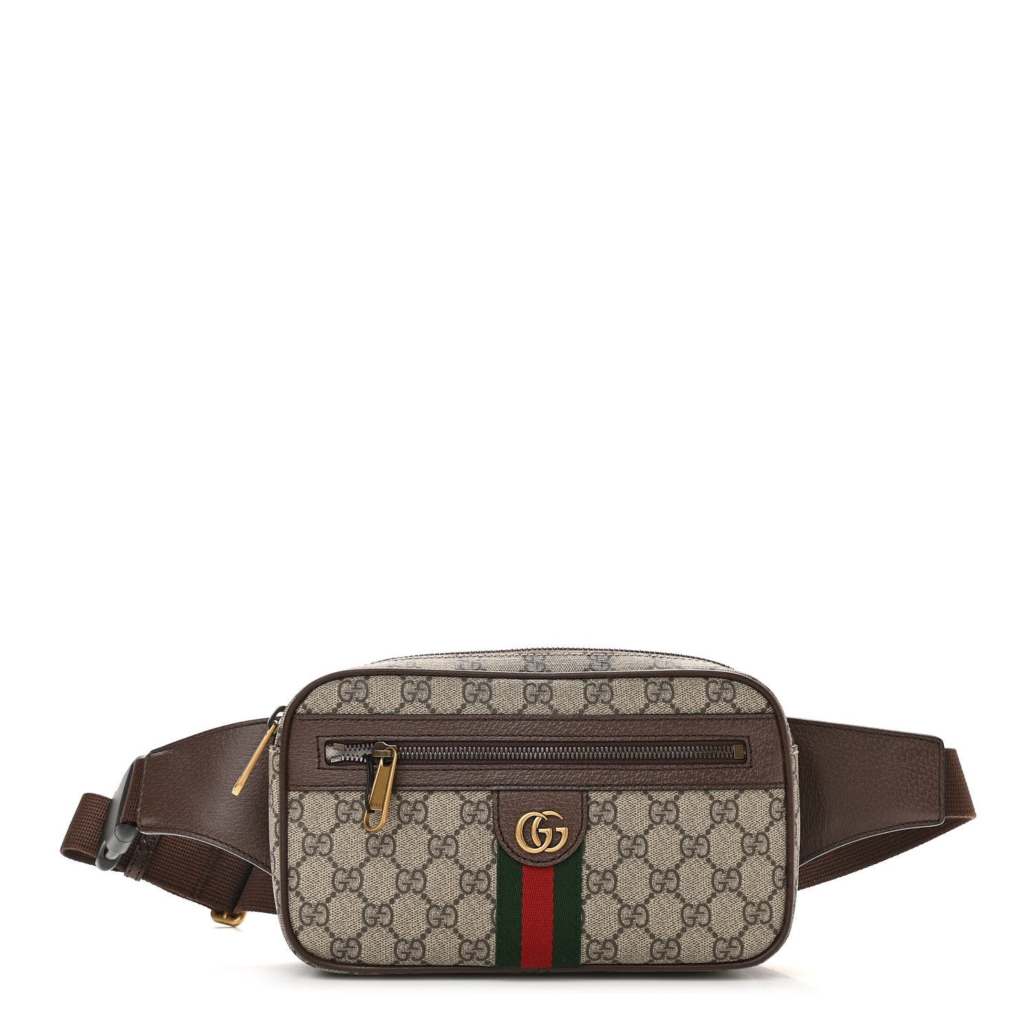 Gucci Soft GG Supreme Monogram Medium Ophidia Belt Bag Dark Brown 1 of 11